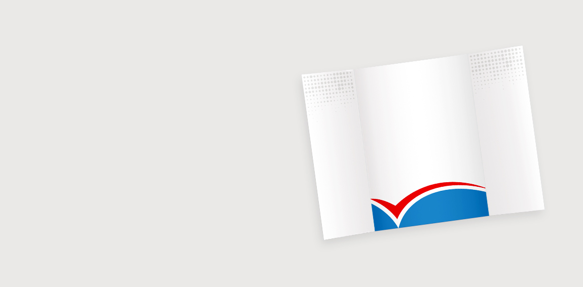 Altarfalz Flyer drucken – 6-seitiger Fensterfalz-Flyer geöffnet dargestellt